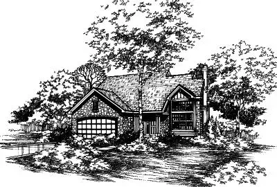Contemporary house plans 15-411 - front exterior, 1,698 sq ft, 4 bed, 2 bath house plans | Monster House Plans