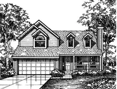Country house plans 15-423 - front exterior, 1,787 sq ft, 3 bed, 2 bath house plans | Monster House Plans