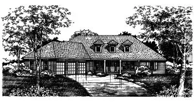 Country house plans 15-430 - front exterior, 3,381 sq ft, 4 bed, 3 bath house plans | Monster House Plans