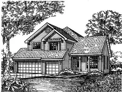 Contemporary house plans 15-435 - front exterior, 2,469 sq ft, 5 bed, 3 bath house plans | Monster House Plans