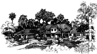 Southwest house plans 15-455 - front exterior, 4,783 sq ft, 4 bed, 4 bath house plans | Monster House Plans