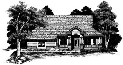 Contemporary house plans 15-472 - front exterior, 2,701 sq ft, 4 bed, 3 bath house plans | Monster House Plans
