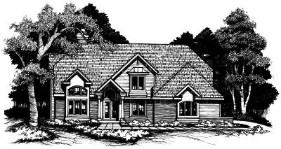Contemporary house plans 15-474 - front exterior, 3,310 sq ft, 4 bed, 4 bath house plans | Monster House Plans
