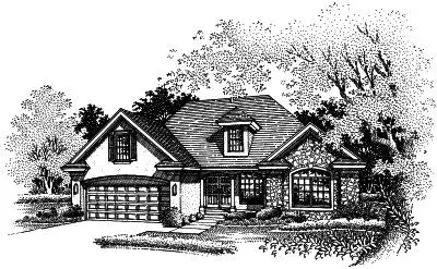 Contemporary house plans 15-480 - front exterior, 1,606 sq ft, 3 bed, 2 bath house plans | Monster House Plans