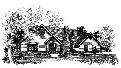 Ranch house plans 15-497 - front exterior, 2,090 sq ft, 3 bed, 2 bath house plans | Monster House Plans
