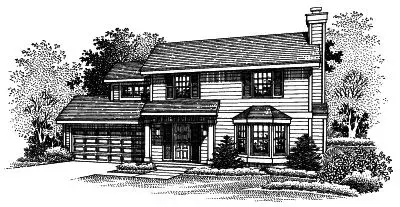 Contemporary house plans 15-499 - front exterior, 1,616 sq ft, 4 bed, 2 bath house plans | Monster House Plans