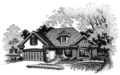 Contemporary house plans 15-501 - front exterior, 2,262 sq ft, 3 bed, 2 bath house plans | Monster House Plans