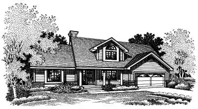 Country house plans 15-514 - front exterior, 1,847 sq ft, 3 bed, 2 bath house plans | Monster House Plans