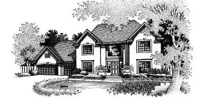 New England Colonial house plans 15-520 - front exterior, 2,564 sq ft, 4 bed, 2 bath house plans | Monster House Plans