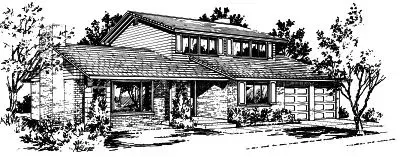 Contemporary house plans 15-525 - front exterior, 2,245 sq ft, 4 bed, 3 bath house plans | Monster House Plans
