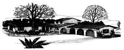 Southwest house plans 15-529 - front exterior, 3,944 sq ft, 4 bed, 3 bath house plans | Monster House Plans