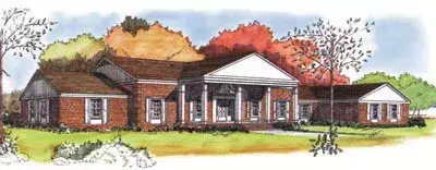 Southern house plans 15-533 - front exterior, 2,595 sq ft, 3 bed, 2 bath house plans | Monster House Plans