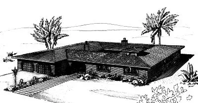Contemporary house plans 15-534 - front exterior, 2,377 sq ft, 3 bed, 2 bath house plans | Monster House Plans