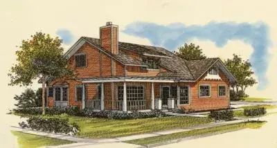 Country house plans 15-547 - front exterior, 1,859 sq ft, 3 bed, 2 bath house plans | Monster House Plans