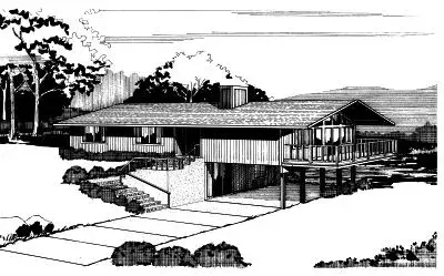 Contemporary house plans 15-551 - front exterior, 2,002 sq ft, 3 bed, 2 bath house plans | Monster House Plans
