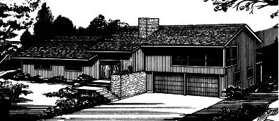 Contemporary house plans 15-554 - front exterior, 2,550 sq ft, 3 bed, 3 bath house plans | Monster House Plans