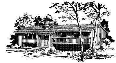 Contemporary house plans 15-556 - front exterior, 2,423 sq ft, 3 bed, 3 bath house plans | Monster House Plans