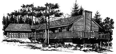 Contemporary house plans 15-559 - front exterior, 1,660 sq ft, 3 bed, 3 bath house plans | Monster House Plans