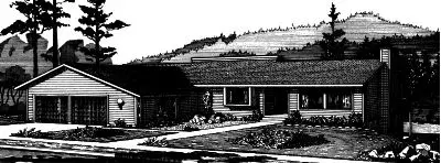 Ranch house plans 15-563 - front exterior, 1,753 sq ft, 5 bed, 3 bath house plans | Monster House Plans