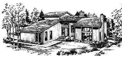 Contemporary house plans 15-568 - front exterior, 2,508 sq ft, 3 bed, 2 bath house plans | Monster House Plans