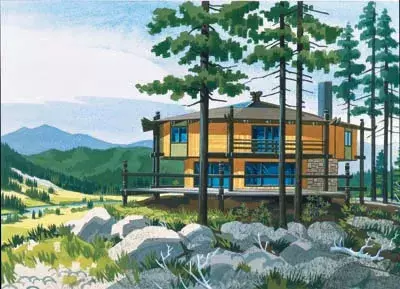 Contemporary house plans 15-573 - front exterior, 1,864 sq ft, 4 bed, 2 bath house plans | Monster House Plans