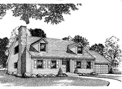 Traditional house plans 15-579 - front exterior, 2,143 sq ft, 4 bed, 3 bath house plans | Monster House Plans