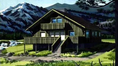 Cottage house plans 15-601 - front exterior, 1,350 sq ft, 3 bed, 2 bath house plans | Monster House Plans