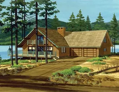 Country house plans 15-606 - front exterior, 1,719 sq ft, 5 bed, 2 bath house plans | Monster House Plans