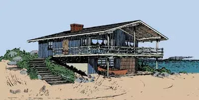 Contemporary house plans 15-610 - front exterior, 1,625 sq ft, 3 bed, 1 bath house plans | Monster House Plans