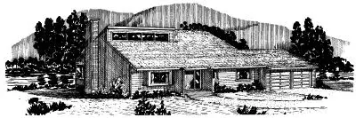 Contemporary house plans 15-630 - front exterior, 1,744 sq ft, 3 bed, 2 bath house plans | Monster House Plans