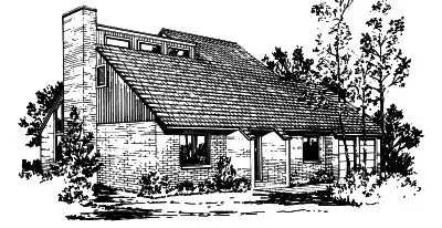 Contemporary house plans 15-632 - front exterior, 1,744 sq ft, 4 bed, 3 bath house plans | Monster House Plans