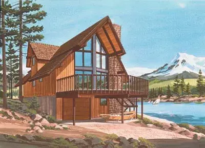 Contemporary house plans 15-634 - front exterior, 1,480 sq ft, 3 bed, 2 bath house plans | Monster House Plans