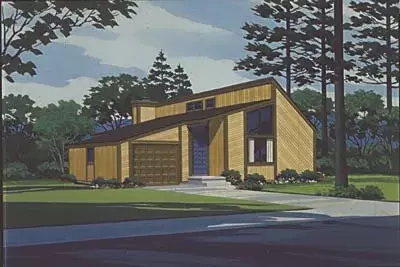 Contemporary house plans 15-642 - front exterior, 775 sq ft, 1 bed, 1 bath house plans | Monster House Plans
