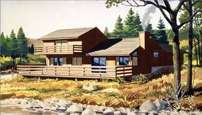 Contemporary house plans 15-646 - front exterior, 1,239 sq ft, 3 bed, 2 bath house plans | Monster House Plans