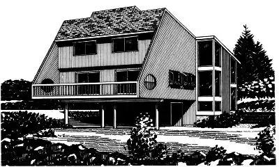 Contemporary house plans 15-650 - front exterior, 2,133 sq ft, 3 bed, 2 bath house plans | Monster House Plans