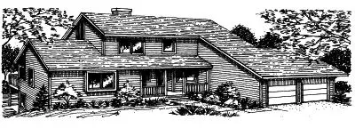 Contemporary house plans 15-656 - front exterior, 1,900 sq ft, 4 bed, 2 bath house plans | Monster House Plans