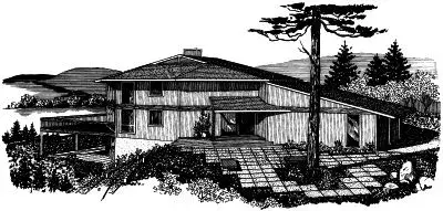 Contemporary house plans 15-668 - front exterior, 1,936 sq ft, 2 bed, 2 bath house plans | Monster House Plans