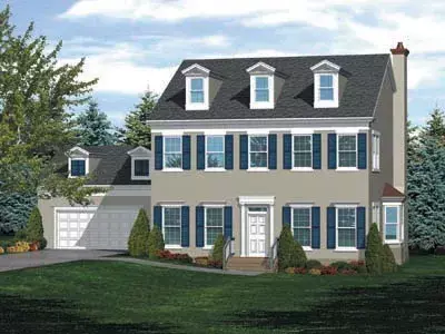 Early American house plans 15-679 - front exterior, 2,526 sq ft, 4 bed, 3 bath house plans | Monster House Plans