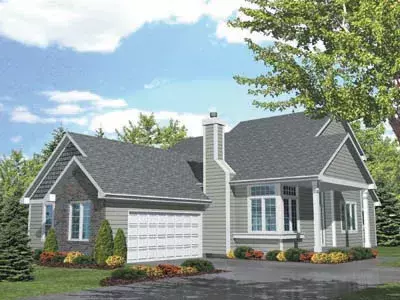 Country house plans 15-688 - front exterior, 1,941 sq ft, 3 bed, 2 bath house plans | Monster House Plans