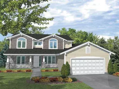 Craftsman house plans 15-691 - front exterior, 2,531 sq ft, 5 bed, 3 bath house plans | Monster House Plans