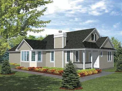 Traditional house plans 15-694 - front exterior, 1,548 sq ft, 3 bed, 2 bath house plans | Monster House Plans