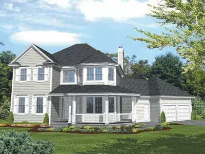 Farmhouse house plans 15-697 - front exterior, 2,682 sq ft, 3 bed, 2 bath house plans | Monster House Plans