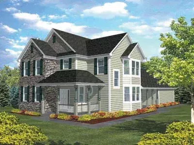 Traditional house plans 15-698 - front exterior, 2,207 sq ft, 3 bed, 2 bath house plans | Monster House Plans