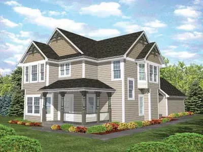 Country house plans 15-699 - front exterior, 2,326 sq ft, 4 bed, 2 bath house plans | Monster House Plans