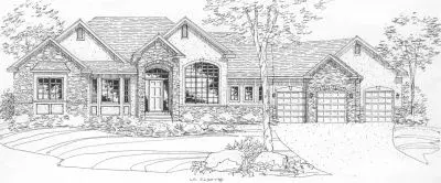 Traditional house plans 15-718 - front exterior, 2,228 sq ft, 1 bed, 1 bath house plans | Monster House Plans