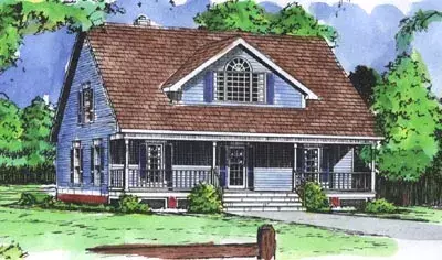 Country house plans 15-721 - front exterior, 1,751 sq ft, 3 bed, 2 bath house plans | Monster House Plans