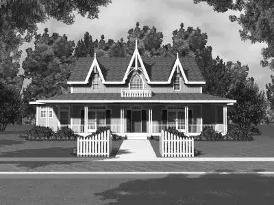 Country house plans 15-750 - front exterior, 2,820 sq ft, 4 bed, 3 bath house plans | Monster House Plans