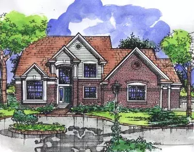 Traditional house plans 15-764 - front exterior, 2,758 sq ft, 4 bed, 3 bath house plans | Monster House Plans