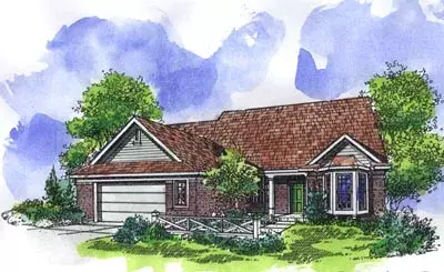 Traditional house plans 15-767 - front exterior, 1,933 sq ft, 3 bed, 2 bath house plans | Monster House Plans