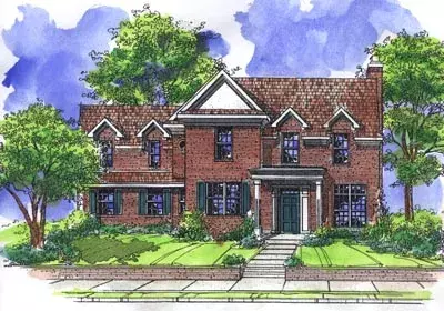Southern Colonial house plans 15-770 - front exterior, 1,956 sq ft, 3 bed, 2 bath house plans | Monster House Plans